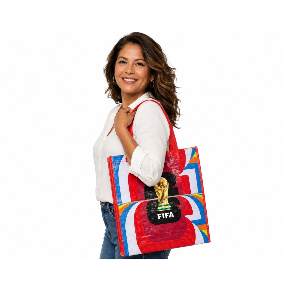 FIFA World Cup 2026 Official Licensed Reusable Tote Bag Red‎ Multi Color New